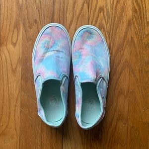 Vans ComfyCush Pastel Tie Dye Slip On Skate Shoes Size 7.5 Women